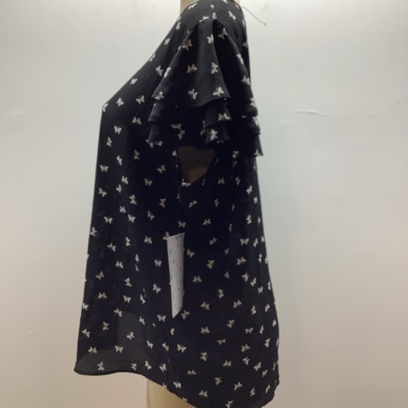Sweet Rain Size 2X Black and White Butterfly Print Blouse. New With Tags - Picture 6 of 9